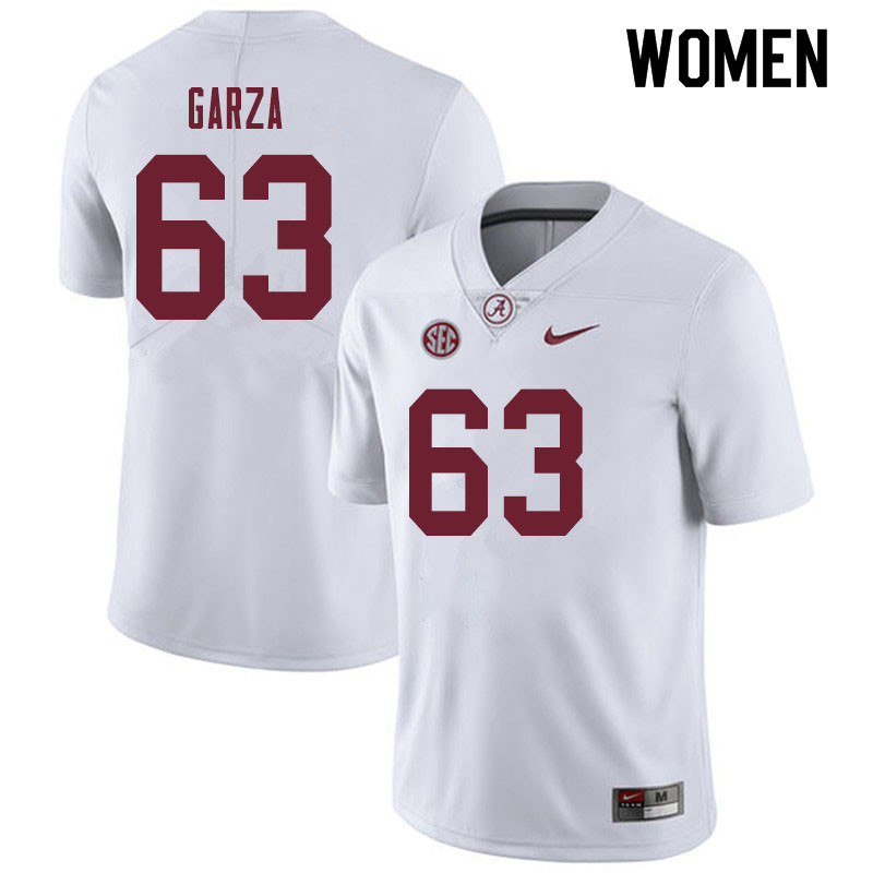 Alabama Crimson Tide Women's Rowdy Garza #63 White NCAA Nike Authentic Stitched 2019 College Football Jersey EL16Z47TW